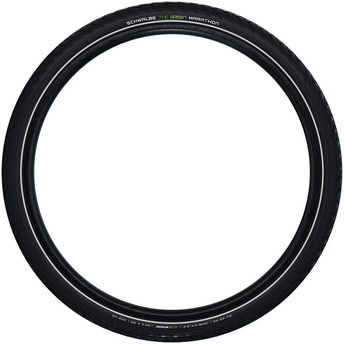 Schwalbe Green Marathon Tire - 700 x 38, Clincher, Wire, Black/Reflective, Performance Line, GreenGuard, TwinSkin, Addix