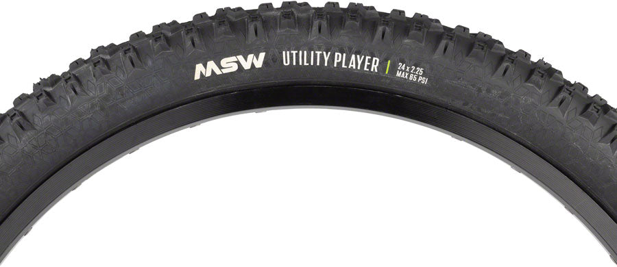 MSW Utility Player Tire - 24 x 2.25, Black, Rigid Wire Bead, 33tpi
