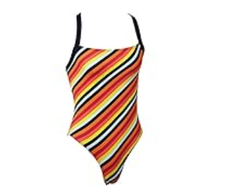 Blueseventy Women's Energy Stripe Orange Swimsuit