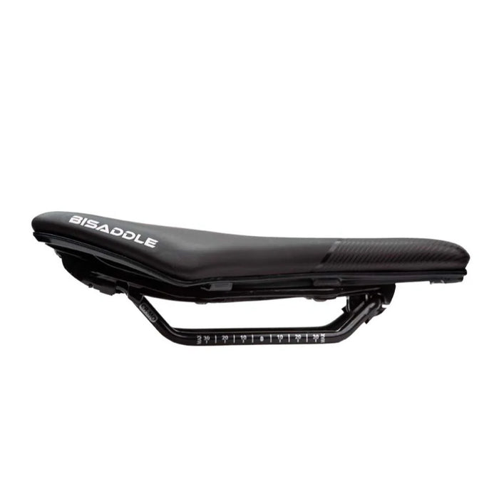 Bisaddle Adjustable Shape Bike Saddle - Saint w/ Titanium Rails