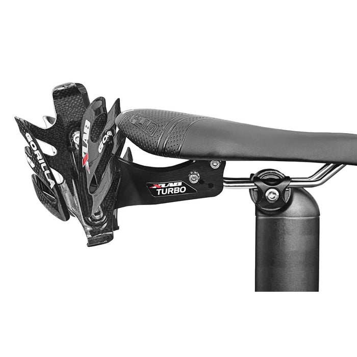 XLAB Turbo Wing w/Gorilla Gloss Cages Saddle Mounted Dual Water Bottle Carrier System