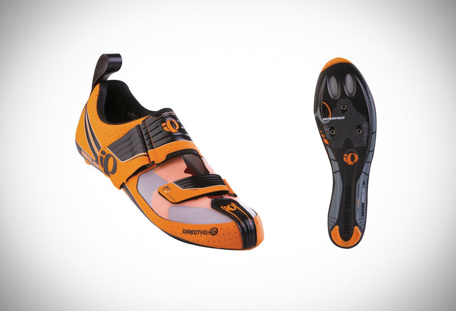 Pearl iZUMi Men's Tri Fly Octane Triathlon Shoes - Size 38.5 Safety Orange/Black