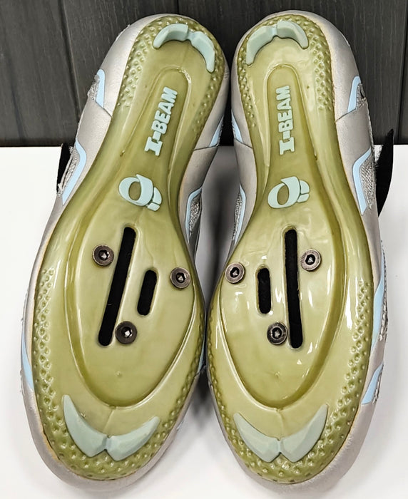 Pearl iZUMi Women's Vagabond R3 Road Cycling Shoes - Size 37, Silver/Light Blue