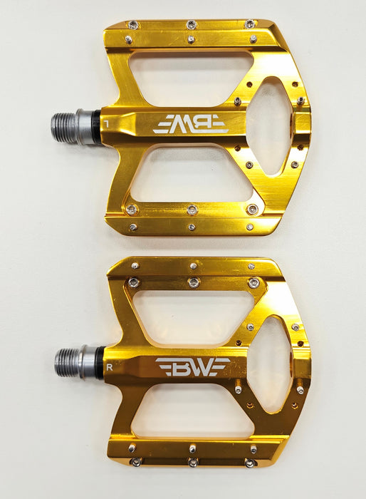 BW Chainline Gold Mountain Bike Pedals - DEMO