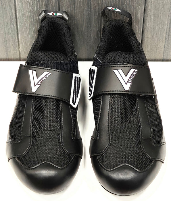 Vittoria Men's PLAYTRI Edition Racing Triathlon Shoes - Carbon Sole, Black, Wide