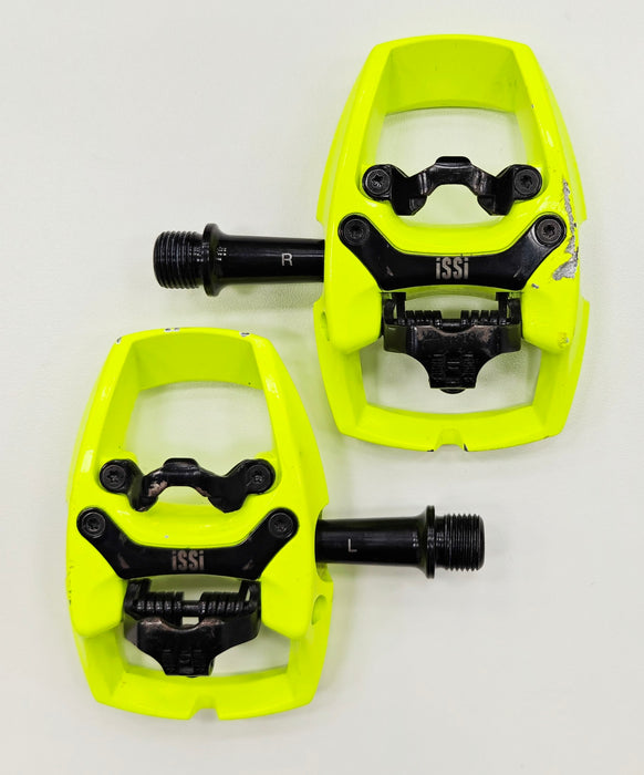 iSSi Flip II Dual-Sided Hybrid Bike Pedals - Hi-Vis Yellow USED