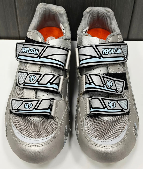 Pearl iZUMi Women's Vagabond R3 Road Cycling Shoes - Size 37, Silver/Light Blue