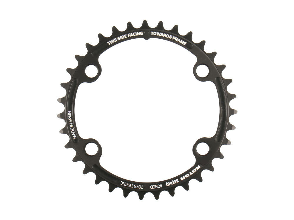 ROTOR Round Ring 110BCD AXS eTap Inner Ring, Black — Playtri