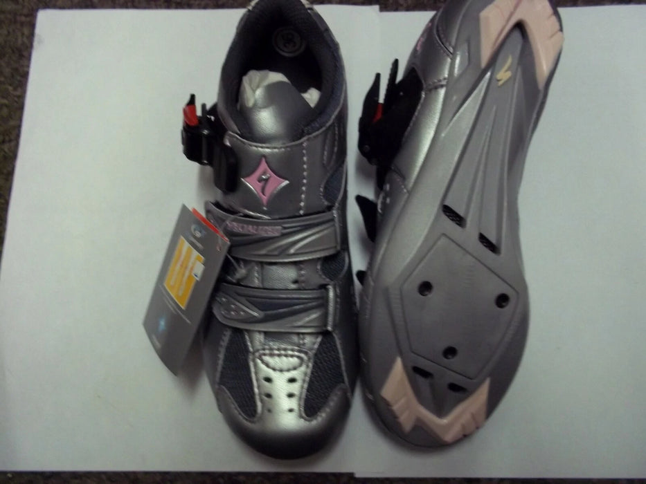 Specialized Torch Women's Road Cycling Shoes - Silver/Pink Size 36