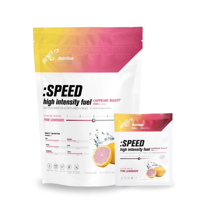 Infinit Nutrition :SPEED Caffeine Boost Energy Drink Mix: Pink Lemonade, Single Serving