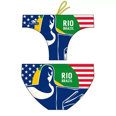 TURBO Men's Water Polo Swim Suit New Brasil 2015