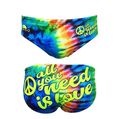 TURBO Boy's Water Polo Swim Suit All You Need is Love