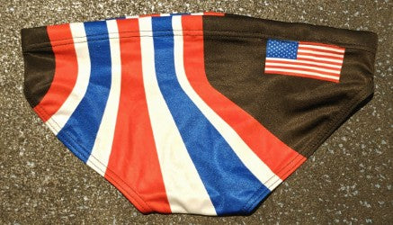 TURBO Men's Water Polo Swimsuit USA Waves