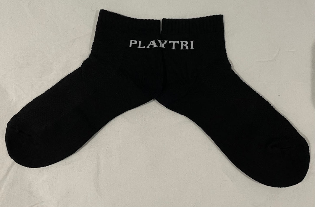Playtri Cycling Socks - Black/White