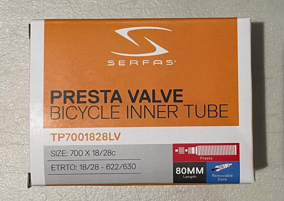 Serfas Presta Valve Inner Tube 700x18-28c 80mm