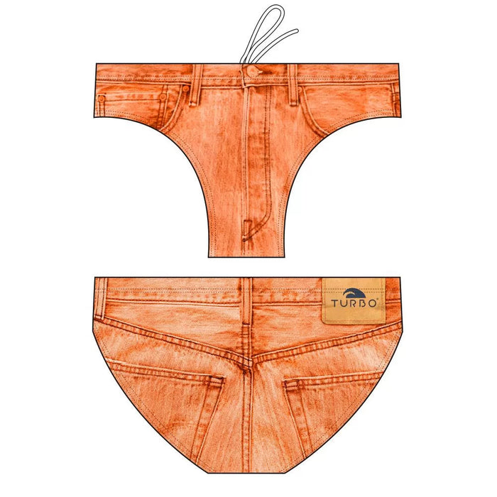 TURBO Boy's Water Polo Swimsuit Jeans Orange