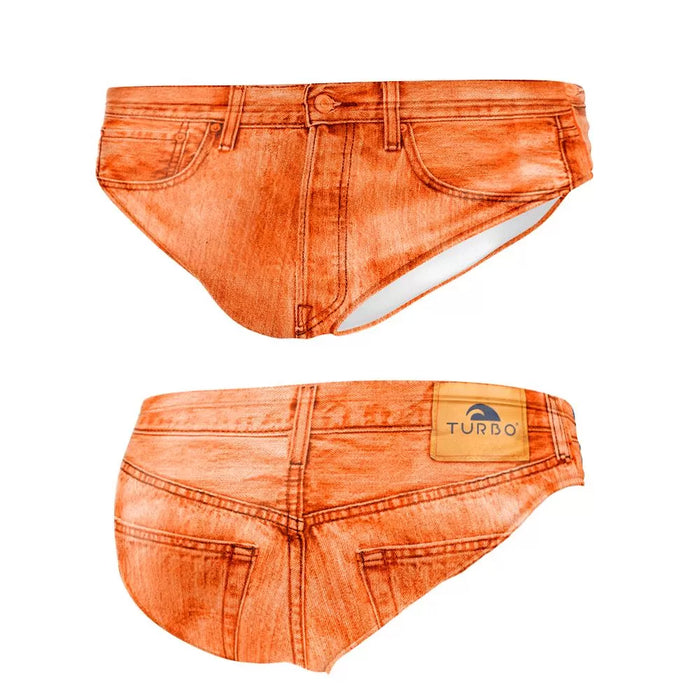 TURBO Men's Water Polo Swimsuit Jeans Orange