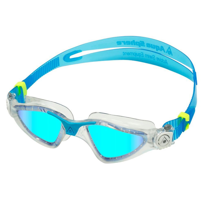 Aqua Sphere Kayenne Goggles - Blue Titanium Mirror Lens Clear & Turquoise