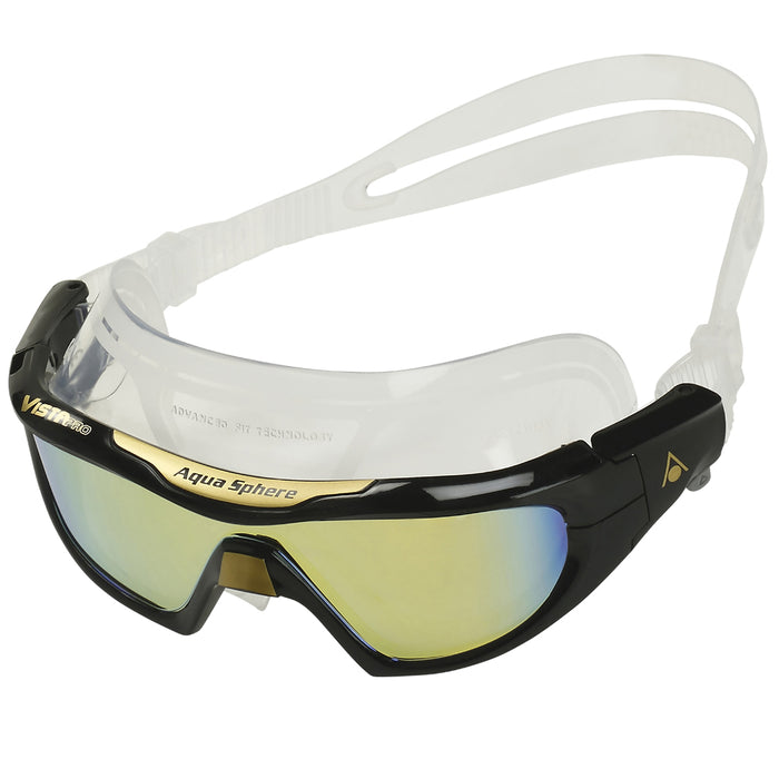 Aquasphere Vista Pro Goggles Mirrored Lens - Black & Gold