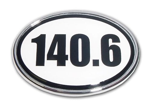 IRONMAN 140.6 Chrome Auto Emblem by Elektroplate