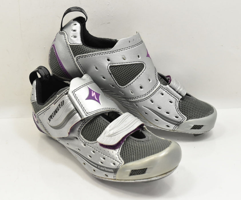 Specialized Women's Trivent Triathlon Shoes Silver/Char/Berry