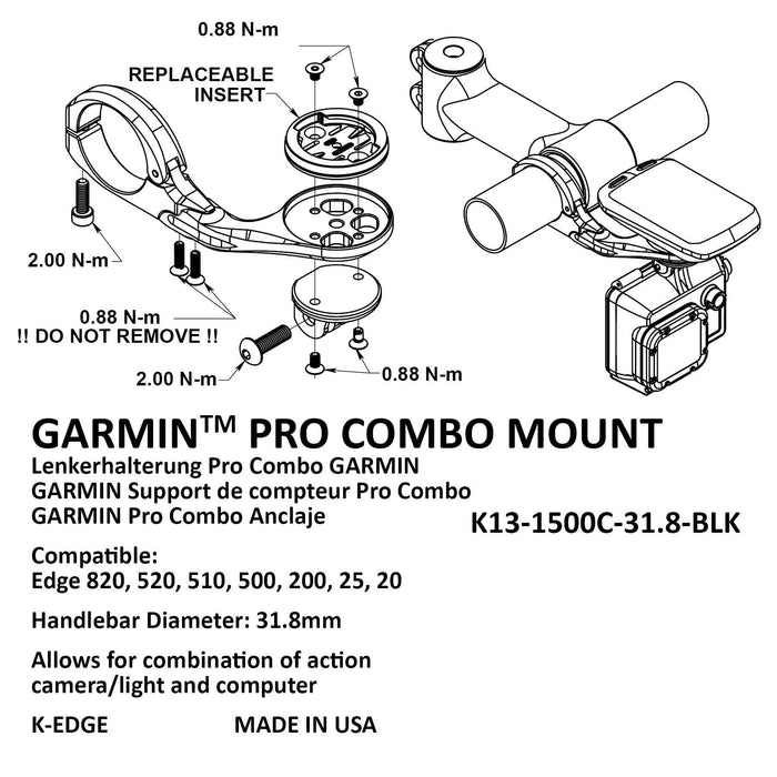 K-Edge Garmin Pro Combo Mount