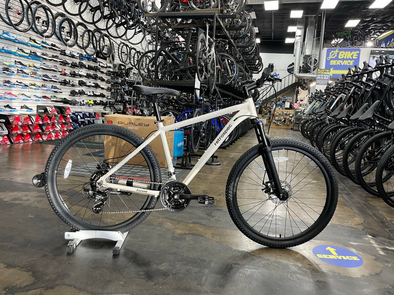 Retrospec Ascent Mountain Bike 27.5 Shimano Tourney Matte Silt 2022 Playtri
