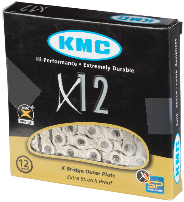 KMC X12 126 Links, Silver 12 Speed Chain