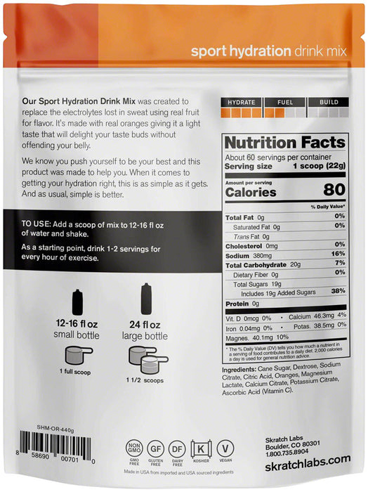Skratch Labs Sport Hydration Mix 60 Servings - Orange
