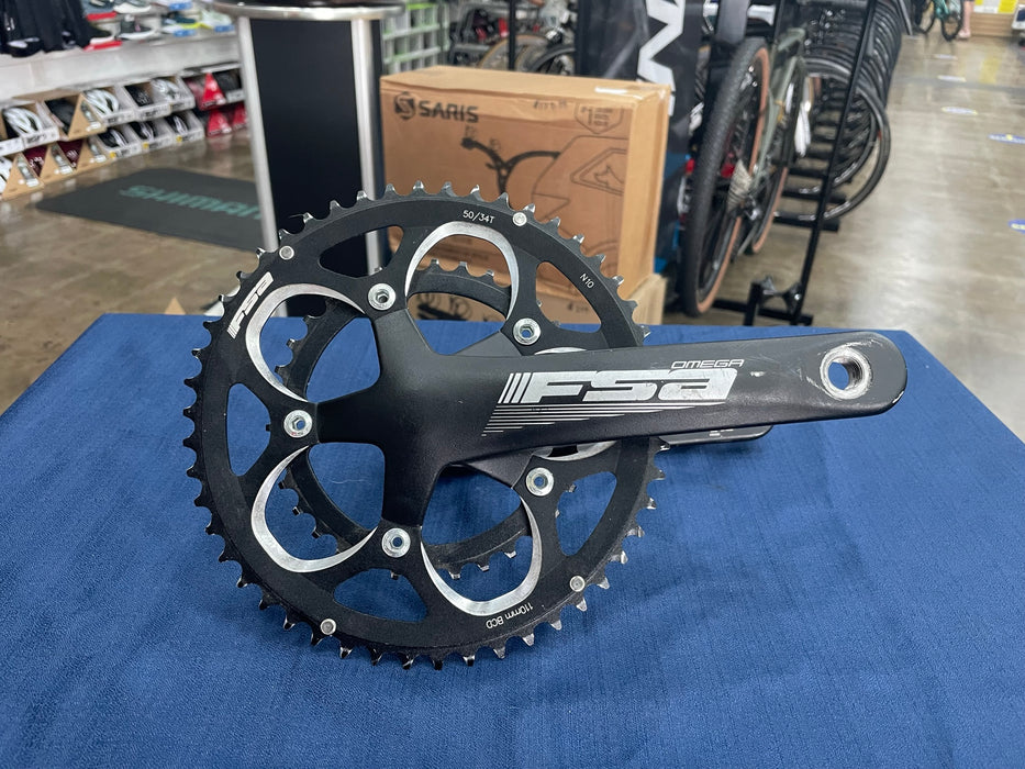 Full Speed Ahead Omega Compact Crankset 50/34T 165mm 19mm Spindle Used
