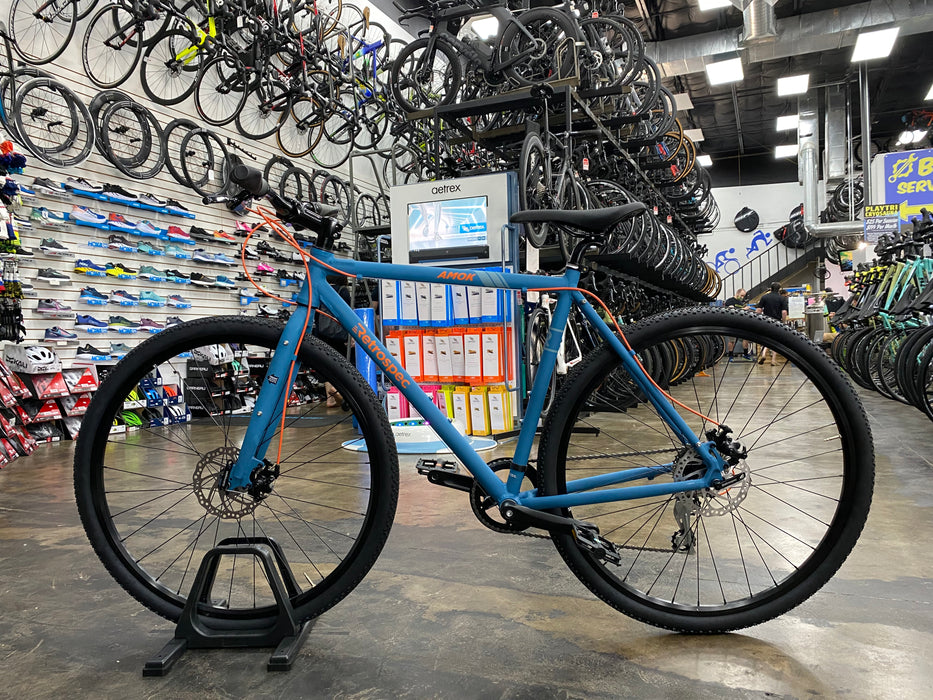 Retrospec Amok V3 Urban Gravel Bike Shimano Acera -  Matte Speed Atlantic Blue 2022