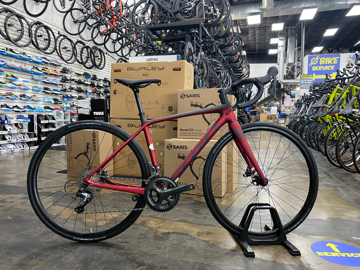 Scott Addict 30 Disc Shimano Tiagra 10 Speed - Red 2021 — Playtri