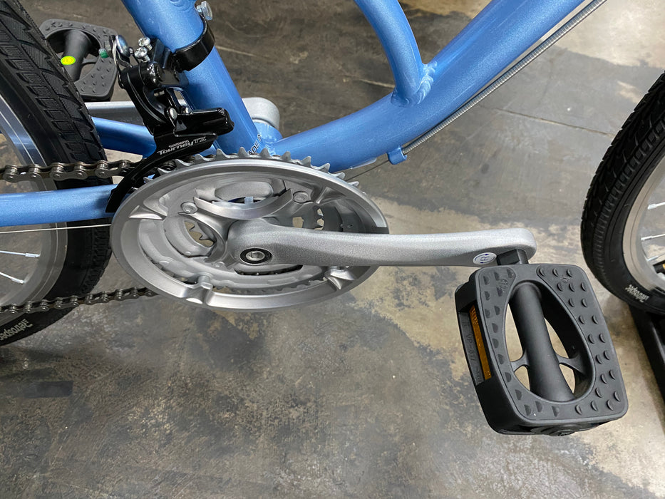 Retrospec Barron Step-Thru Comfort Hybrid Bike Shimano Tourney - Glacier Blue 2022