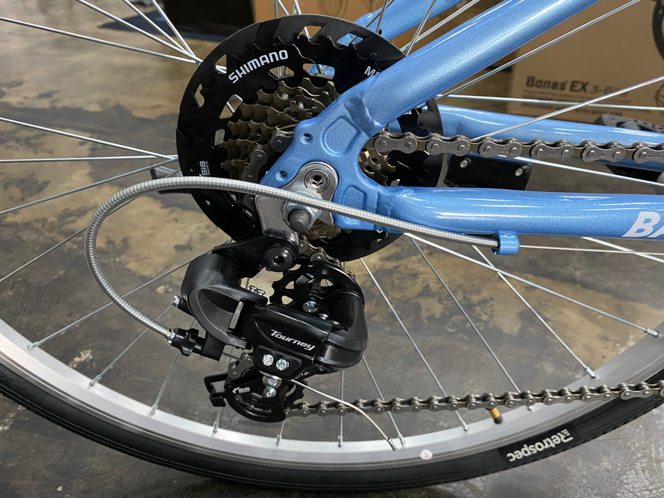 Retrospec Barron Step-Thru Comfort Hybrid Bike Shimano Tourney - Glacier Blue 2022