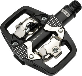 LOOK X-TRACK EN-RAGE Pedals - Dual Sided Clipless with Platform, Chromoly, 9/16", Black