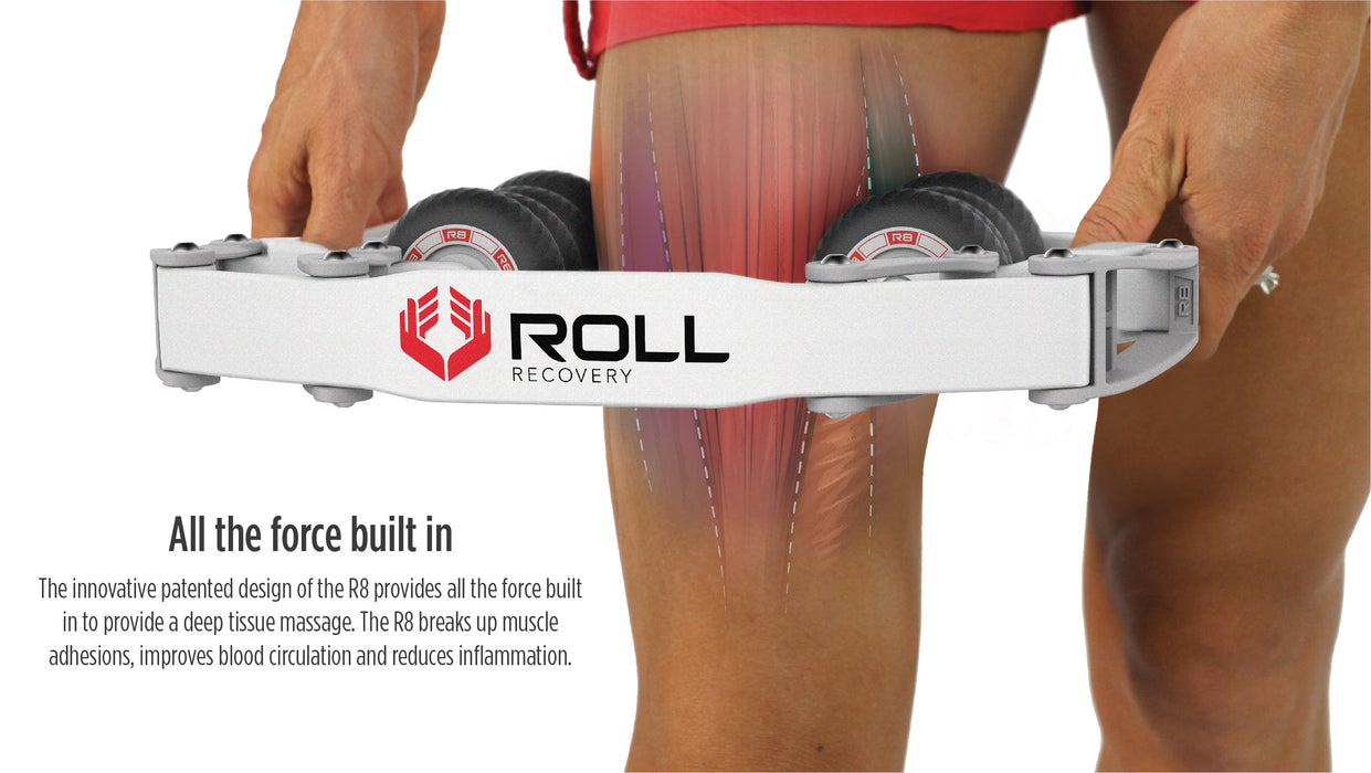Roll Recovery R8 Deep Tissue Massage Roller - Alpine White