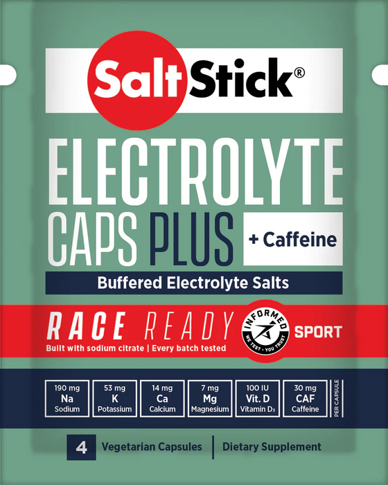 SaltStick Electrolyte Caps Plus Caffeine 4ct