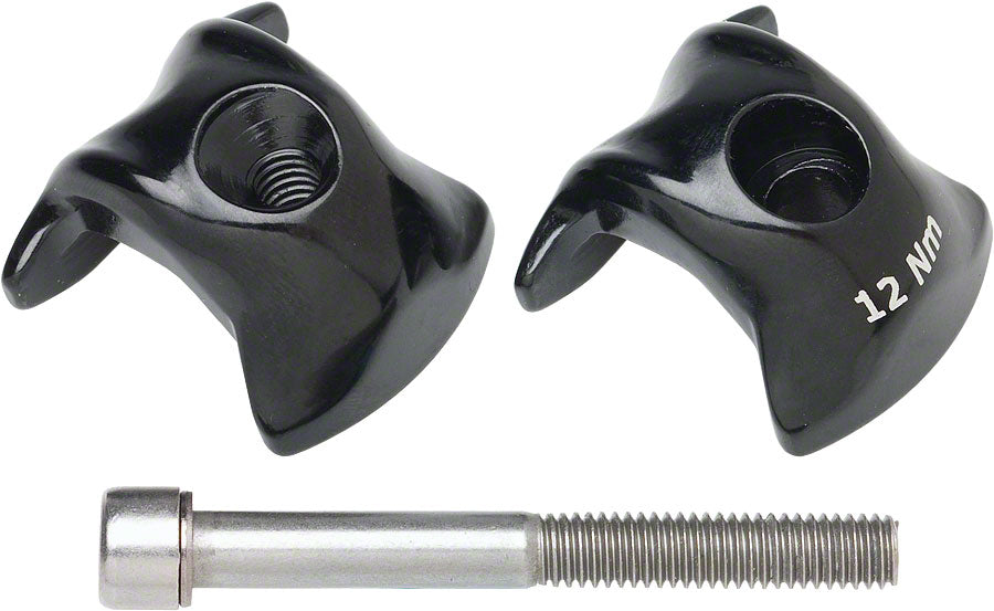 Ritchey WCS 1-Bolt Seatpost Saddle Rail Clamp - Outer Plates, For Carbon Posts, 7 x 9.6mm Rails, Black