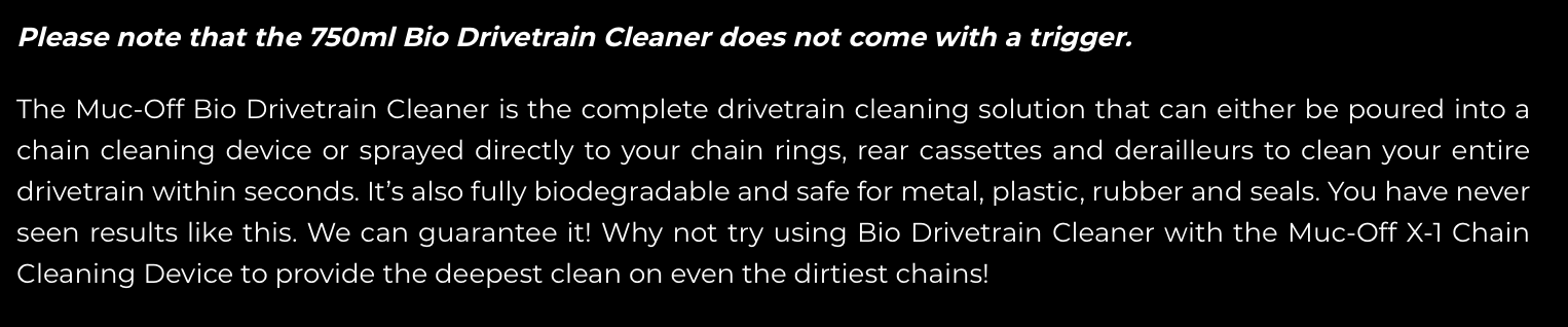 Muc-Off Bio Drivetrain Cleaner 750ML
