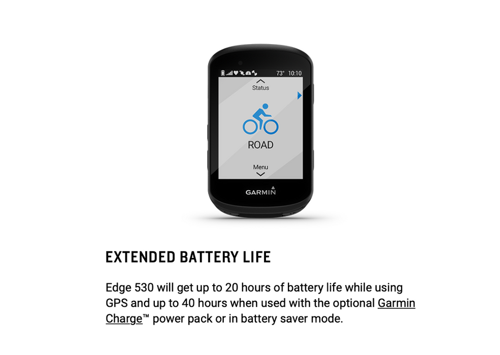 Garmin Edge 530 Bicycle GPS Navigator - Mountable