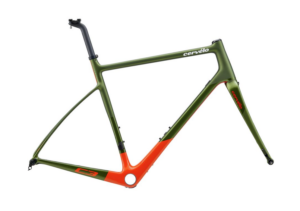 Cervelo C3 Disc Road Frameset - Olive/Orange/Red 2021