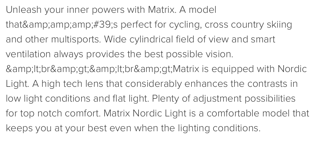 Bliz "Matrix Small" - Nordic Light / Matte Black Frame with Blue Multi Lens