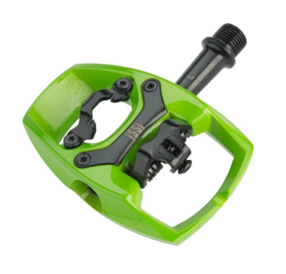 iSSi Flip II Dual-Sided Hybrid Bike Pedals - Lime Green