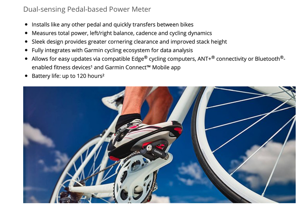 Garmin Vector 3 Power Meter Bike —