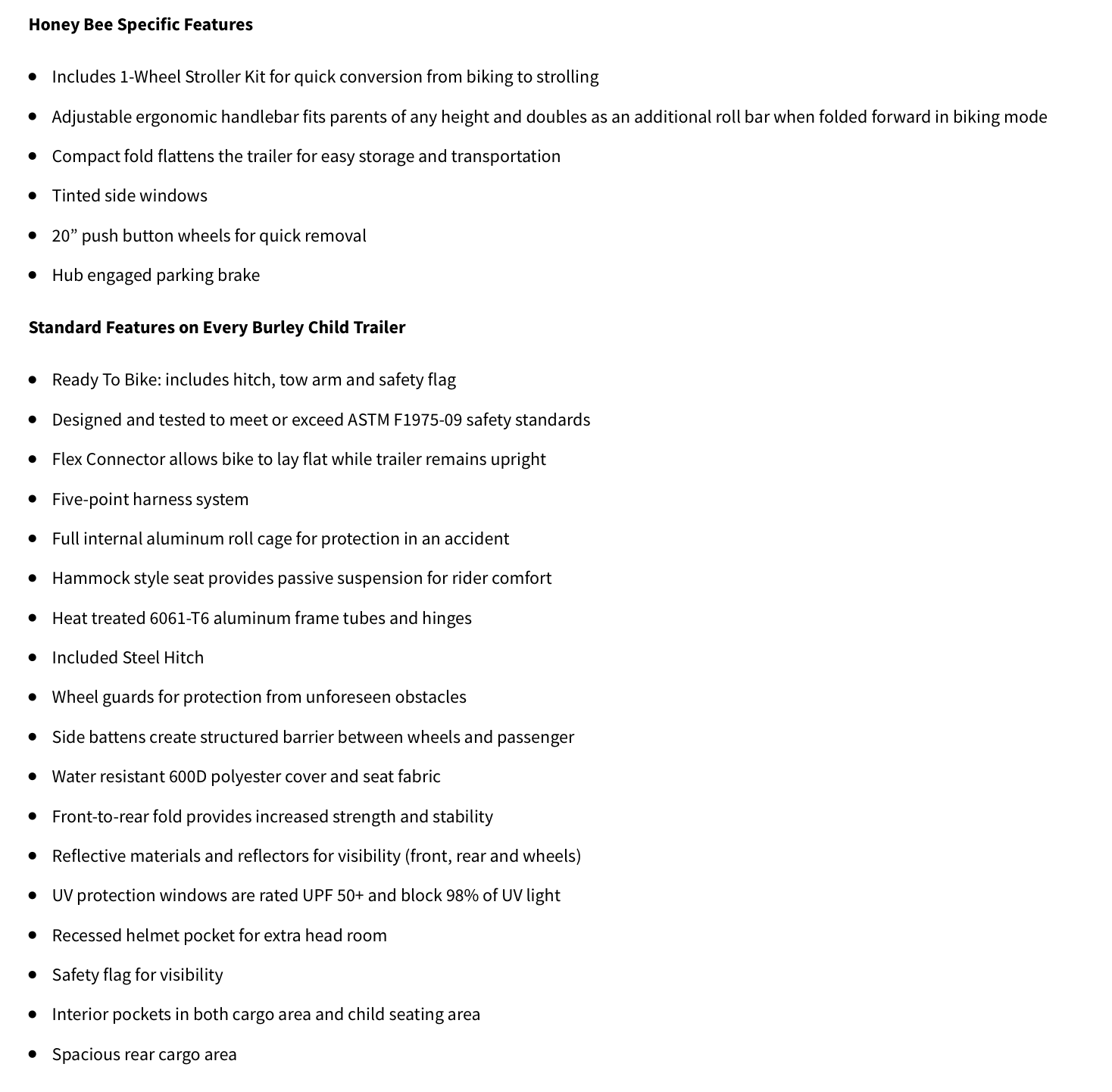 Burley Honey Bee Kids Bike Trailer and Double Stroller — Playtri