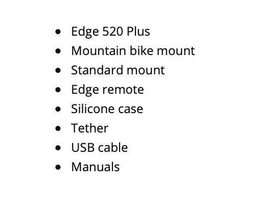 Garmin Edge 520 Plus MTB Bundle Bike Computer