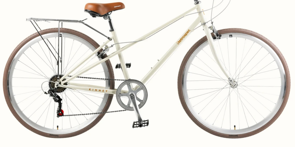 Retrospec Kinney Mixte City Bike 7 Speed Shimano Tourney Eggshell 20 Playtri