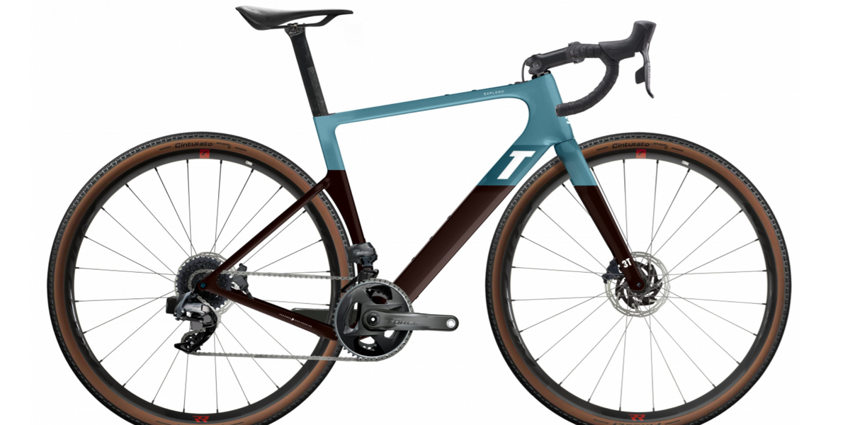 3T Exploro RaceMax SRAM Force AXS 2X - Blue/Brown 2022 — Playtri