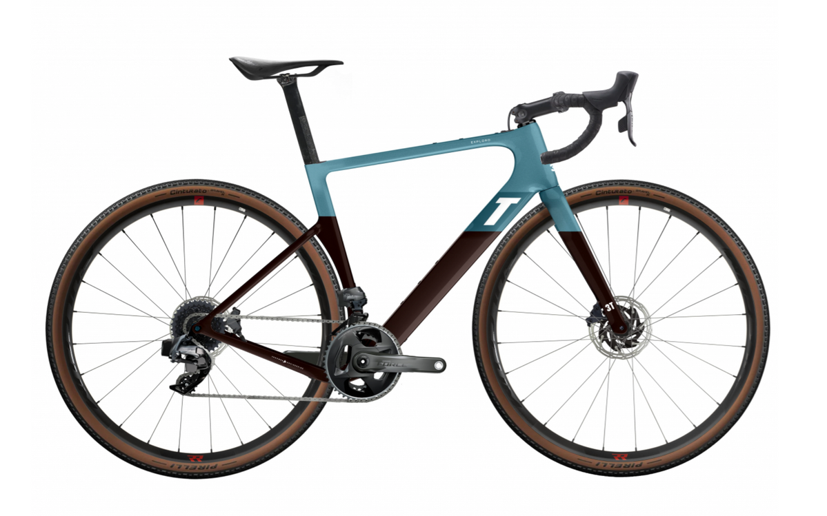 3T Exploro RaceMax SRAM Force AXS 2X - Blue/Brown 2022 — Playtri