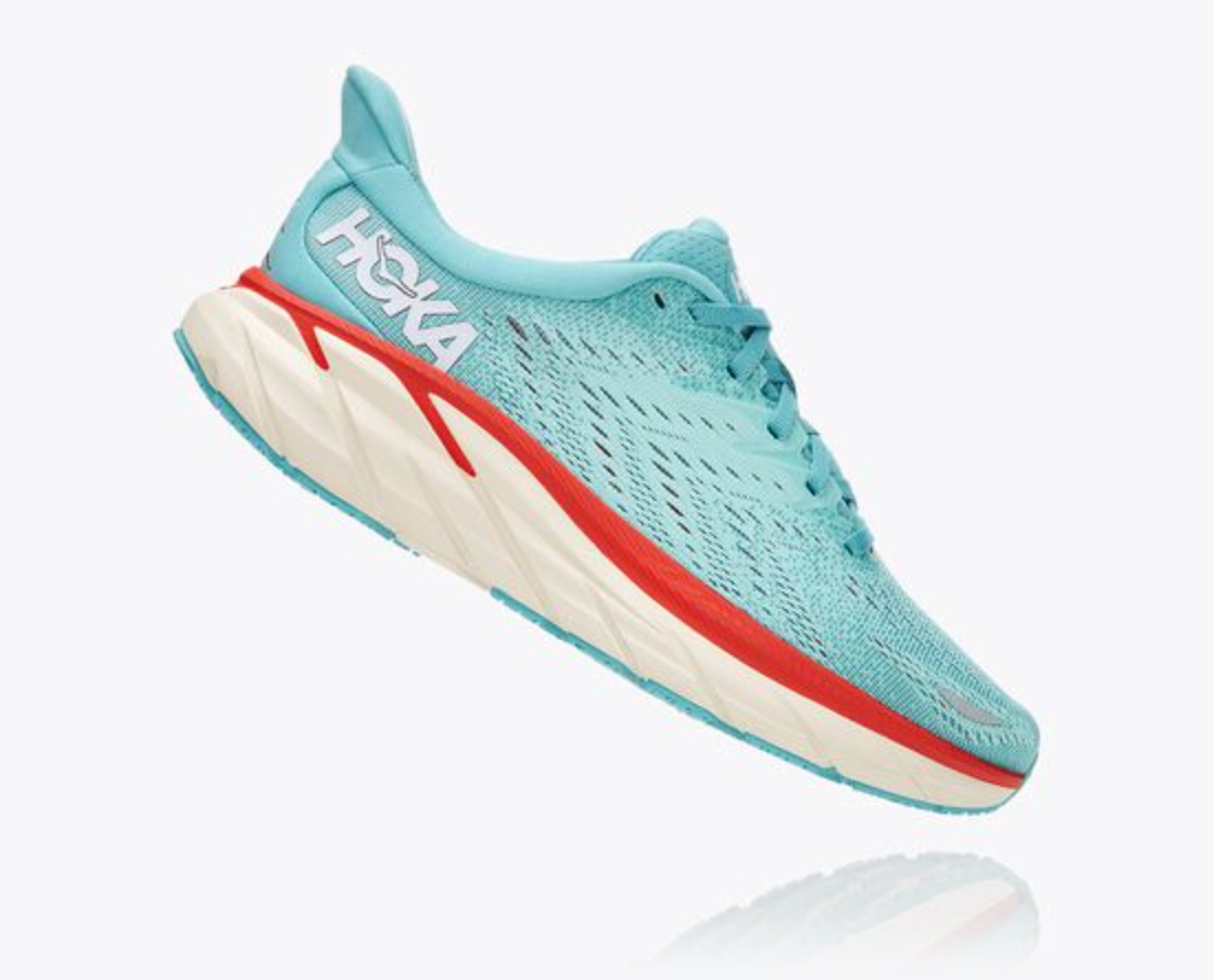 HOKA ONE ONE Clifton 8 Womens Shoes Size 10, Color: Blue Fog/Plein Air :  : Clothing, Shoes & Accessories